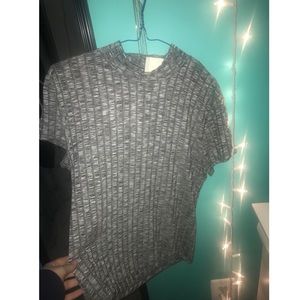 NWT Grey Ribbed Tee